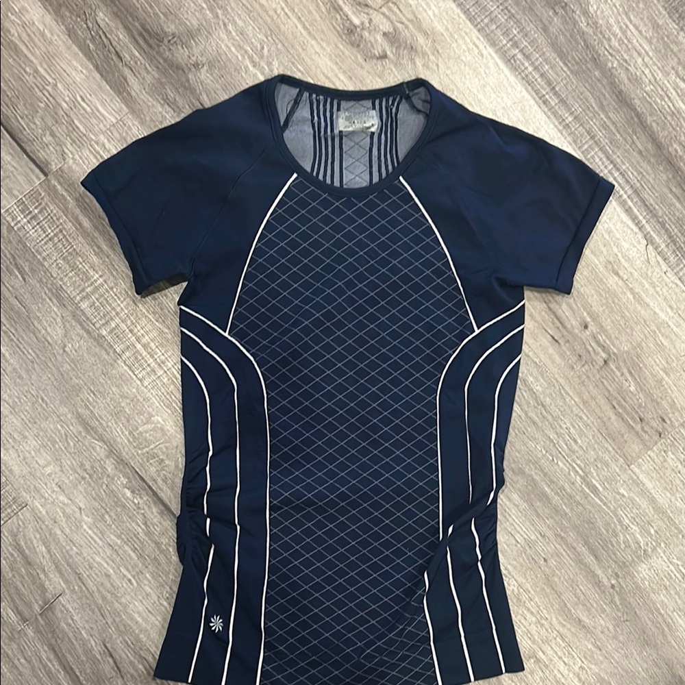Athleta Blue Fitted Short Sleeve Tee